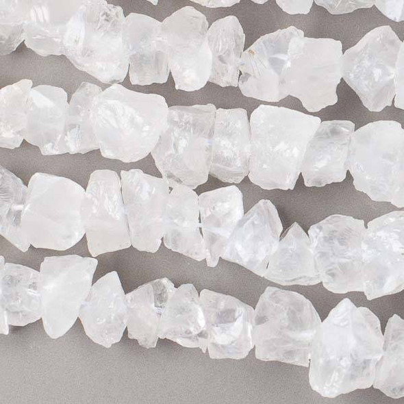 Quartz approximately 7x14-12x18mm Rough Nugget Beads - 16 inch strand