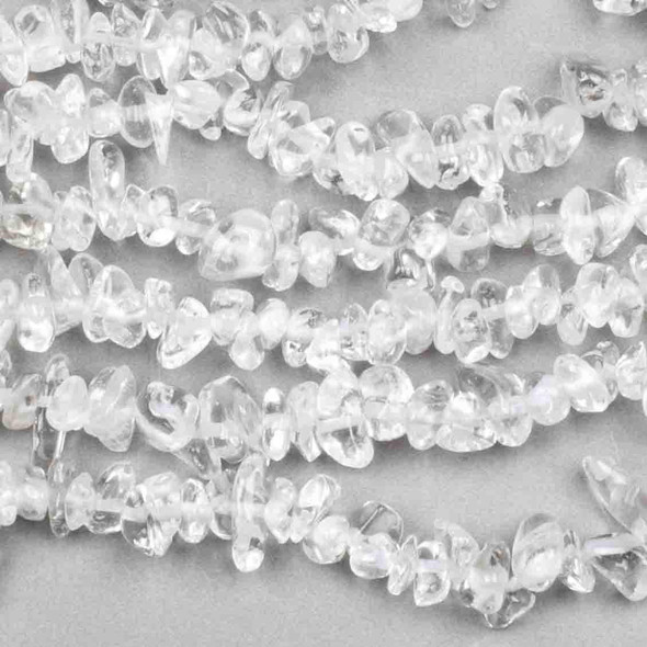 Cherry Tree Beads Quartz 5-8mm Chip Beads - 31" circular strand 