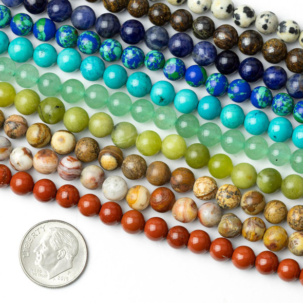 Cherry Tree Beads Gemstone 6mm Round Beads - approx. 8 inch strand 