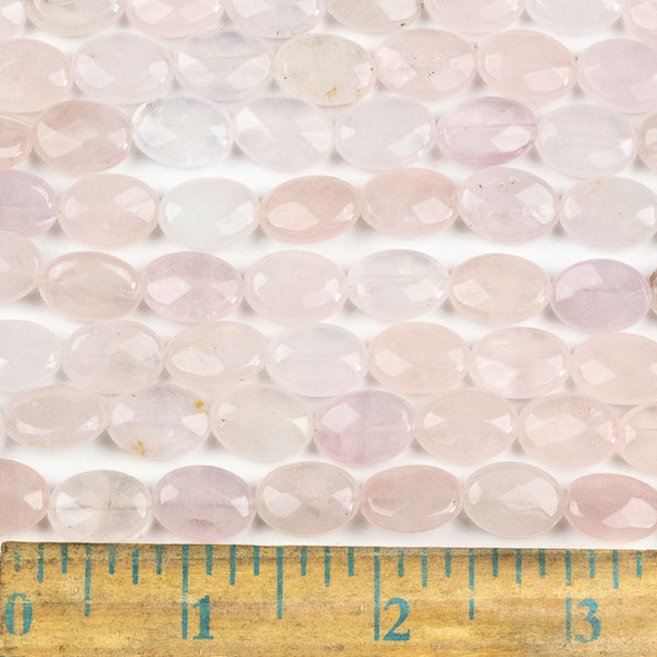 Rose Quartz Faceted 10x14mm Oval Beads - approx. 8 inch strand, Set B