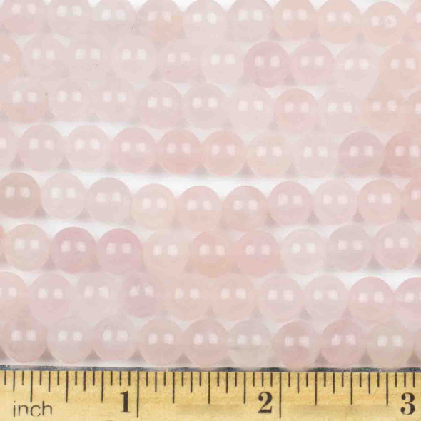 Rose Quartz 8mm Round Beads - approx. 8 inch strand, Set A