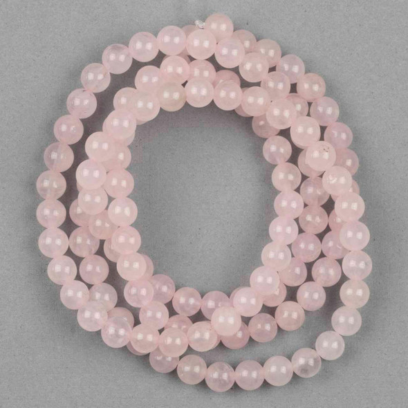 Cherry Tree Beads Rose Quartz 6mm Mala Round Beads - 115 beads per strand 