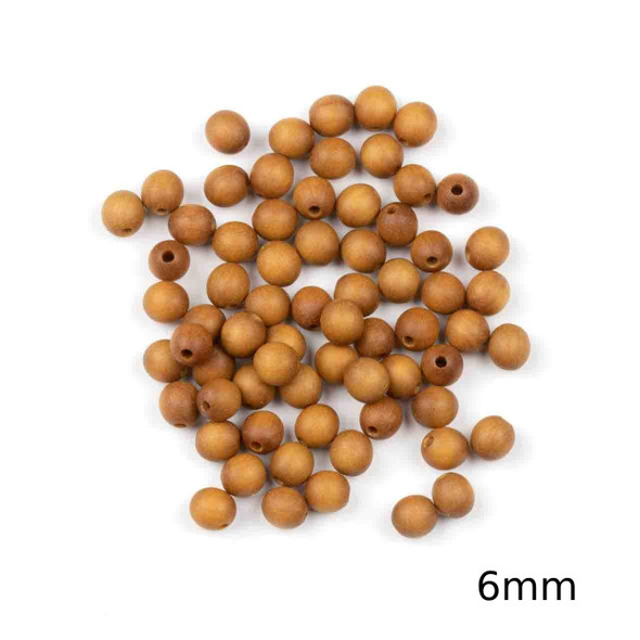 Sandalwood 6mm Round Beads - 16 inch strand