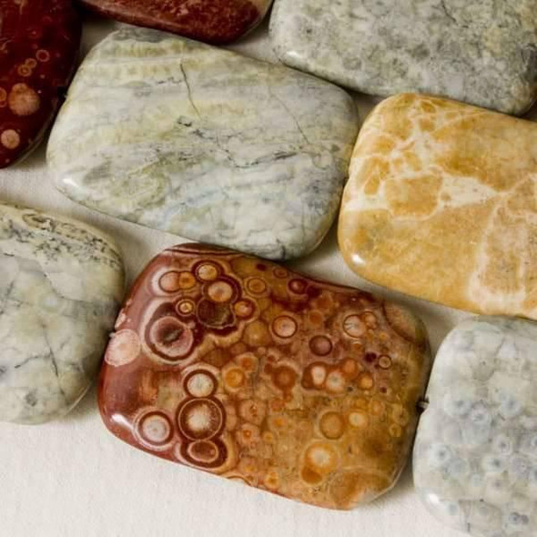 Cherry Tree Beads Sky Eye Jasper 30x40mm Rectangle 