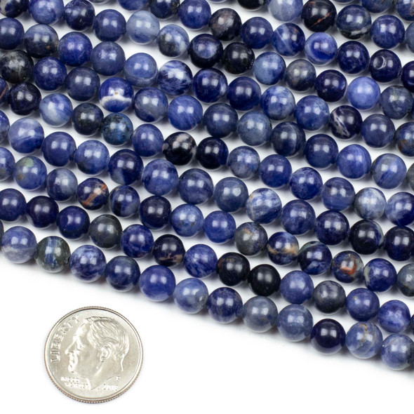 Sodalite 6mm Mala Round Beads - 115 beads per strand