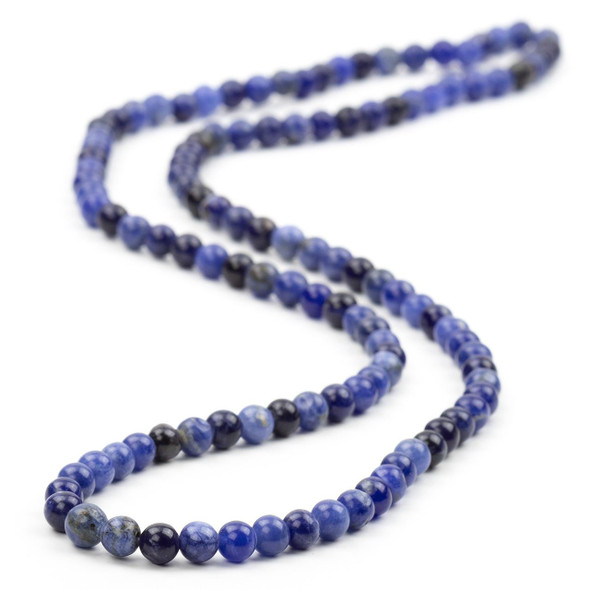 Cherry Tree Beads Sodalite 6mm Mala Round Beads - 115 beads per strand 