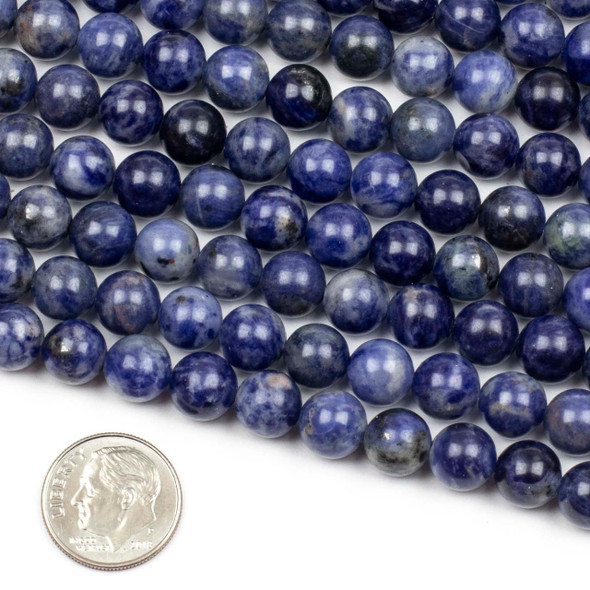 Cherry Tree Beads Sodalite 8mm Mala Round Beads - 115 beads per strand 