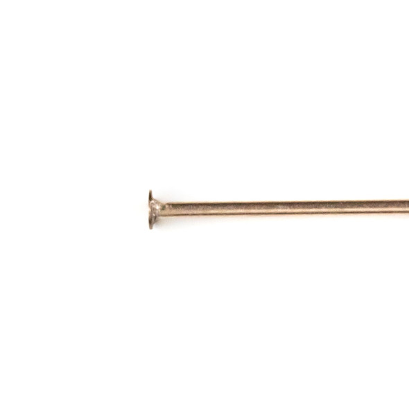 Rose Gold Plated Stainless Steel 1 inch, 22 gauge Headpins - 10 per bag