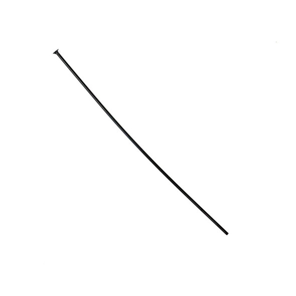 Black plated stainless steel 2 inch, 22 gauge headpin from Cherry Tree Beads, perfect for jewelry making and DIY beading projects.