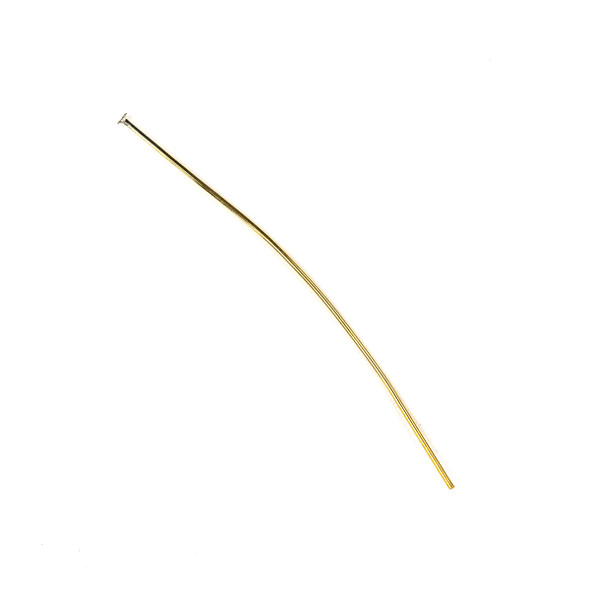 Gold Plated Stainless Steel 2 inch, 22 gauge Headpins - 100 per bag