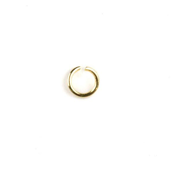 Gold Plated Stainless Steel 0.6x4mm Open Jump Rings - 100 per bag