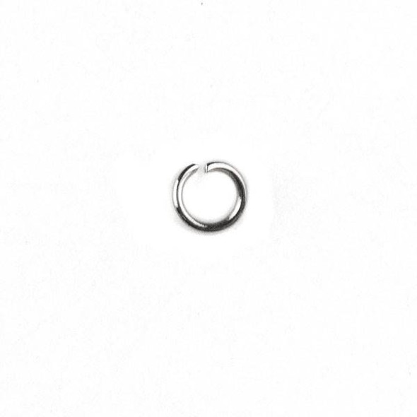 Natural Silver Stainless Steel 0.6x4mm Open Jump Rings - 100 per bag