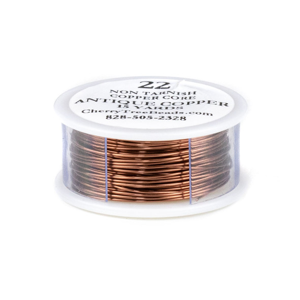 22 Gauge Coated Non-Tarnish Antique Copper Wire on a 15 Yard Spool