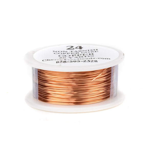 24 Gauge Coated Non-Tarnish Copper Wire on 20-yard Spool