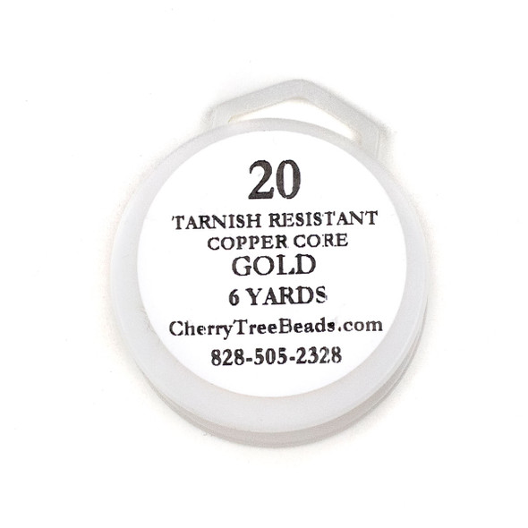 20 Gauge Coated Tarnish Resistant Gold Plated Copper Wire on 6-Yard Spool