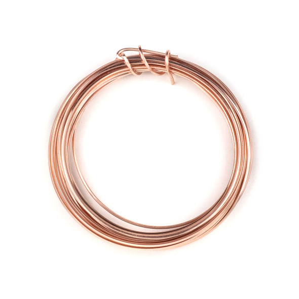 18 Gauge Coated Non-Tarnish Rose Gold Plated Copper Square Wire in a 4 Yard Coil