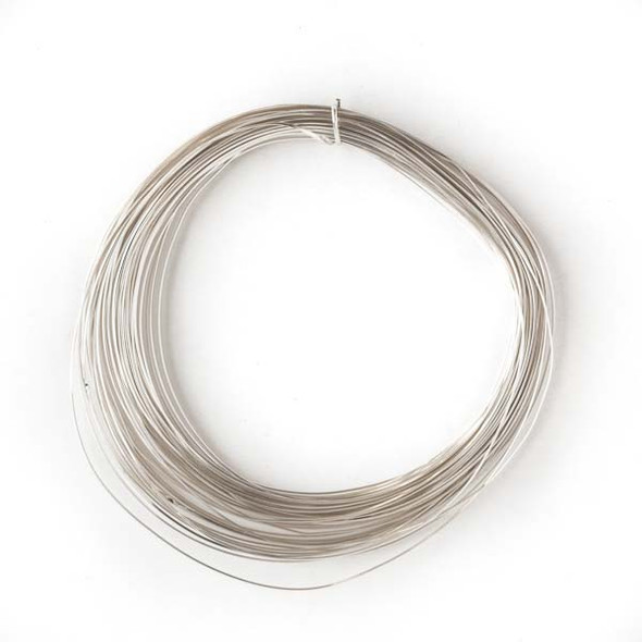 21 Gauge Coated Non-Tarnish Silver Plated Copper Half Round Wire in 25-Foot Coil