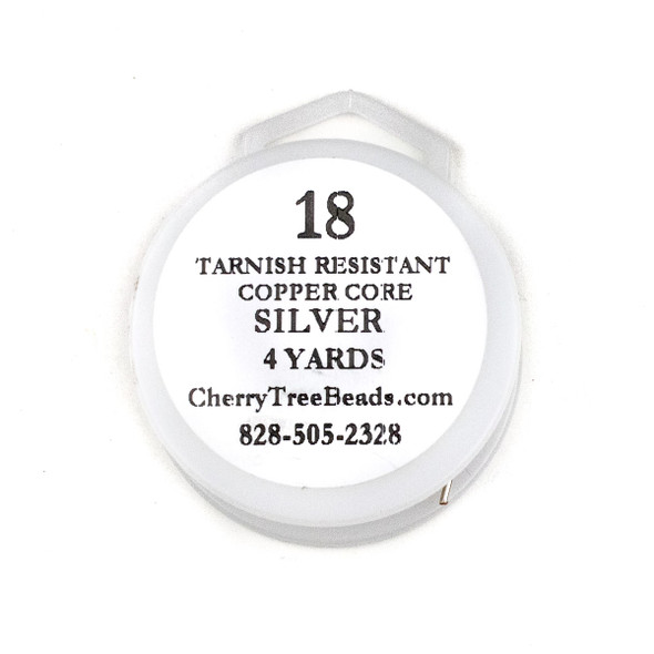 18 Gauge Coated Tarnish Resistant Fine Silver Plated Copper Wire on 4-Yard Spool