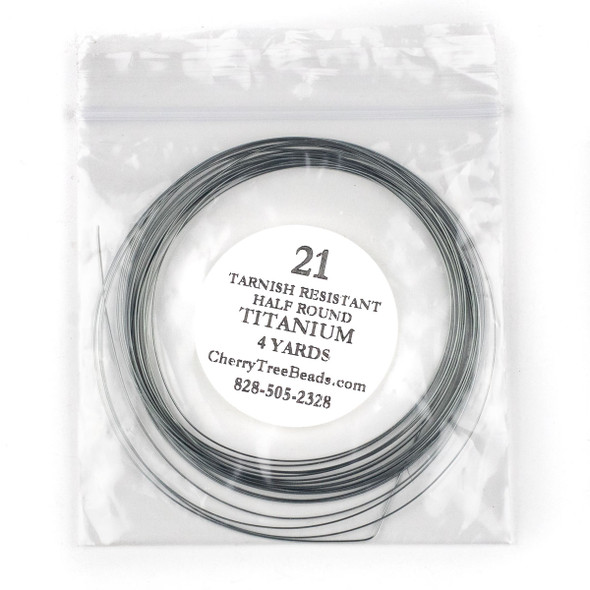 21 Gauge Coated Non-Tarnish Titanium Coated Copper Square Wire in 4-Yard Coil