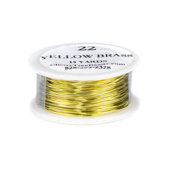 22 Gauge Coated Non-Tarnish Yellow Brass Wire on 15-Yard Spool