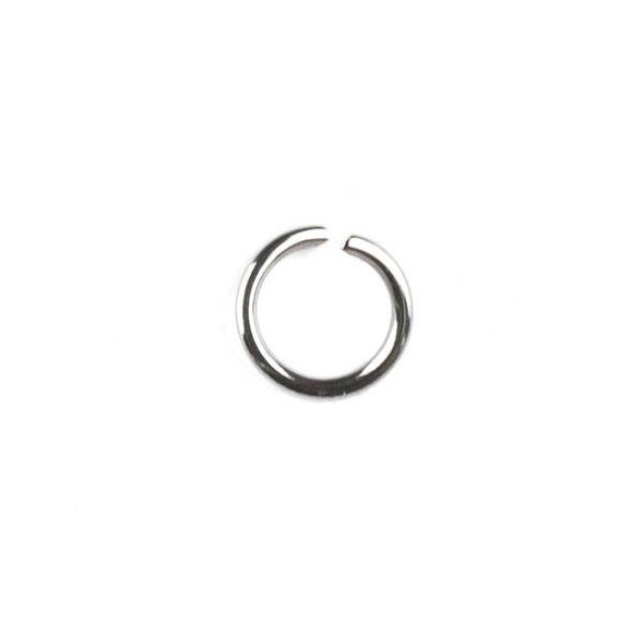 Natural Silver Stainless Steel 0.8x6mm Open Jump Rings - 100 per bag