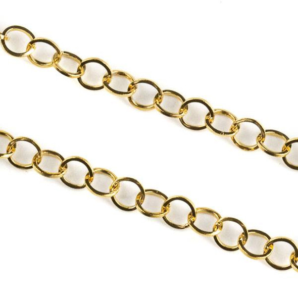 Gold Plated Stainless Steel 4mm Cable Chain - 2 meters, SS10g-2m