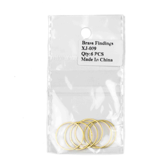 Raw Brass 20mm Hoop Link Components - 6 per bag - CTBXJ-009