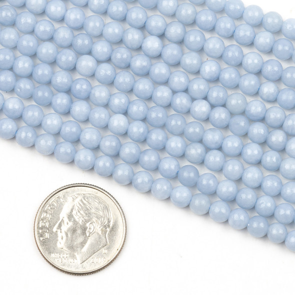 Cherry Tree Beads Angelite 4mm Round Beads - 15 inch strand
