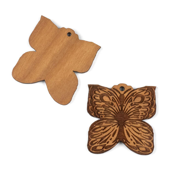 Aspiring Artists of the Earth Handmade Wooden 38mm Butterfly Focal - 1 per bag 