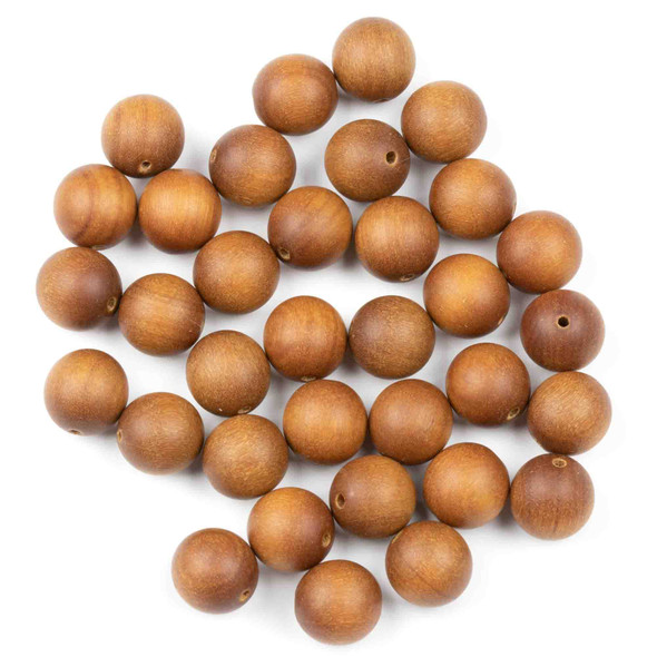 Sandalwood 12mm Round Beads - 16 inch strand