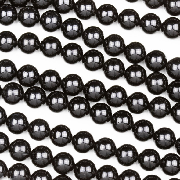 Black Obsidian 10mm Round Beads - 15 inch strand