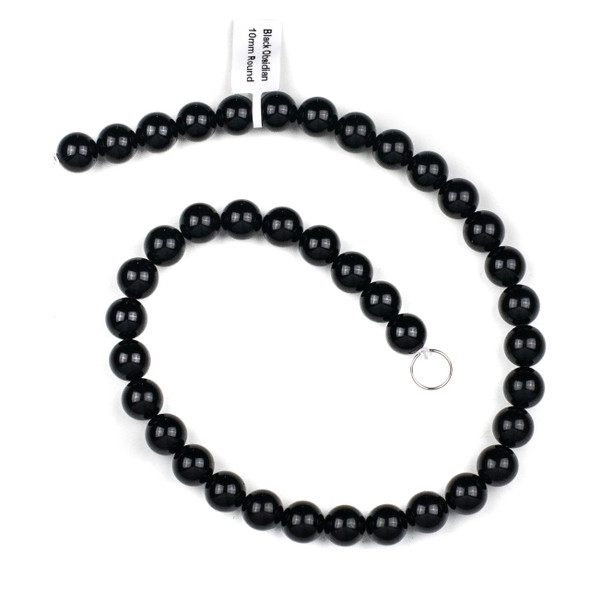 925 Sterling Silver Black Obsidian Beaded Necklace - Sale from Yumi UK