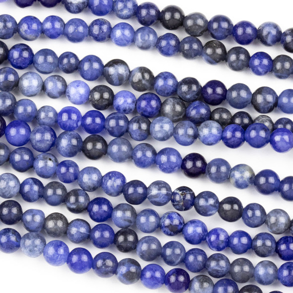 Sodalite 4mm Round Beads - approx. 8 inch strand, Set A