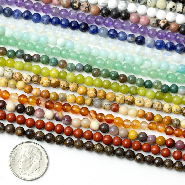 Cherry Tree Beads Gemstone 4mm Round Beads - approx. 8 inch strand  Cherry Tree Beads Gemstone 4mm Round Beads - approx. 8 inch strand
