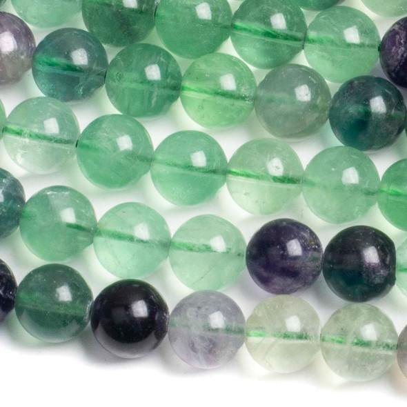 Fluorite 10mm Round Beads - approx. 8 inch strand, Set A