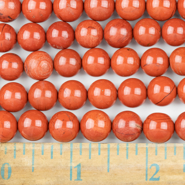 Red Jasper 10mm Round Beads - approx. 8 inch strand, Set A