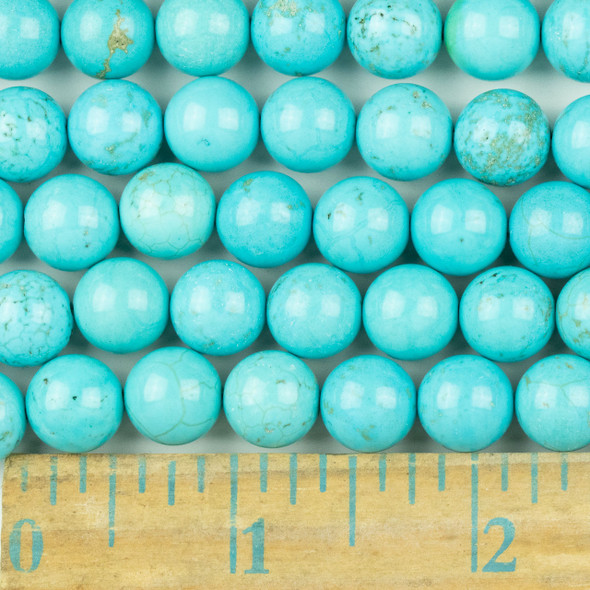 Turquoise Howlite 10mm Round Beads - approx. 8 inch strand, Set A