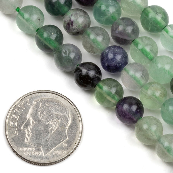 Green Fluorite 6mm Round Beads - 15.5 inch strand