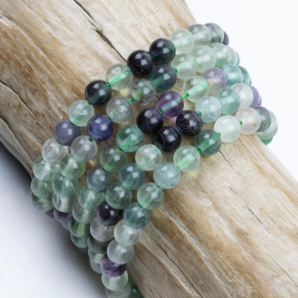 Green Fluorite 6mm Round Beads - 15.5 inch strand