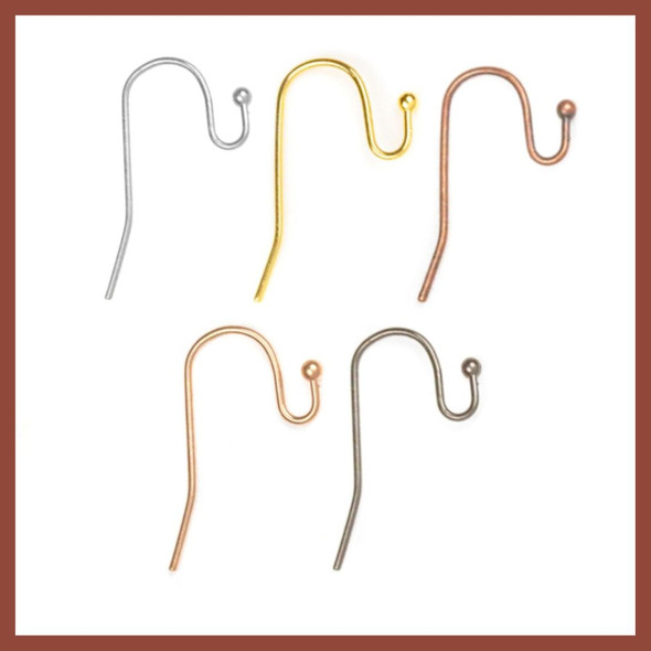 304 Stainless Steel 12x21mm Ear Wires with Ball -  20 gauge