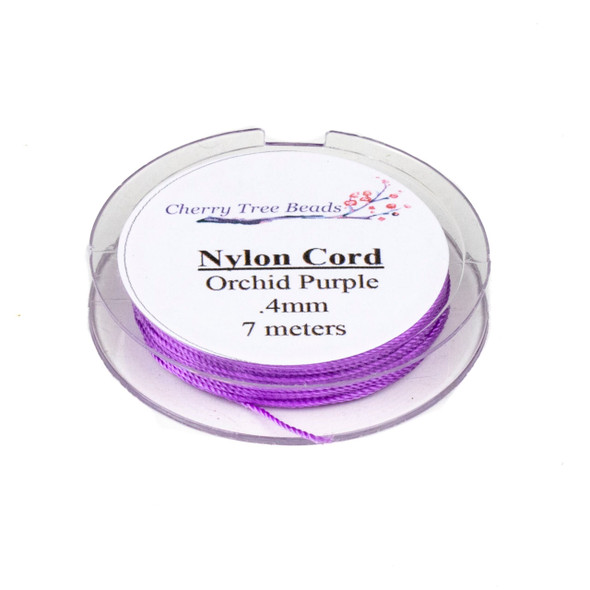 Nylon Cord - Orchid Purple, .4mm, 7 meter spool