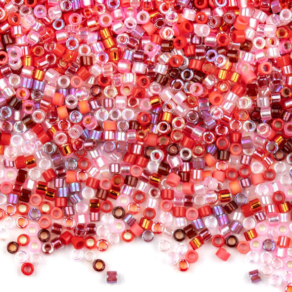  Miyuki 11/0 Strawberry Mix Delica Seed Beads - #MIX05, 7.2 gram tube 