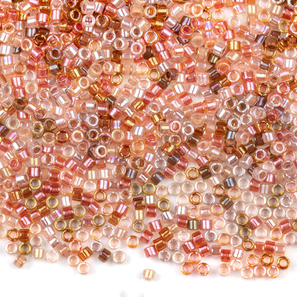 Miyuki 11/0 Cinnamon Sugar Mix Delica Seed Beads - #MIX9070, 7.2 gram tube