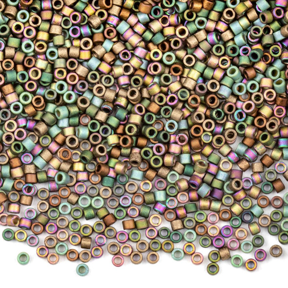  Miyuki 11/0 Bronze Patina Mix Delica Seed Beads - #MIX9072, 7.2 gram tube 