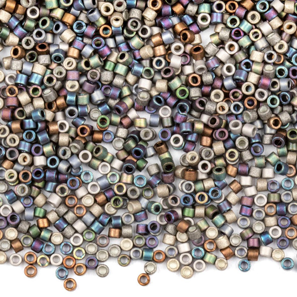  Miyuki 11/0 Matte Heavy Metals Mix Delica Seed Beads - #MIX24, 7.2 gram tube 