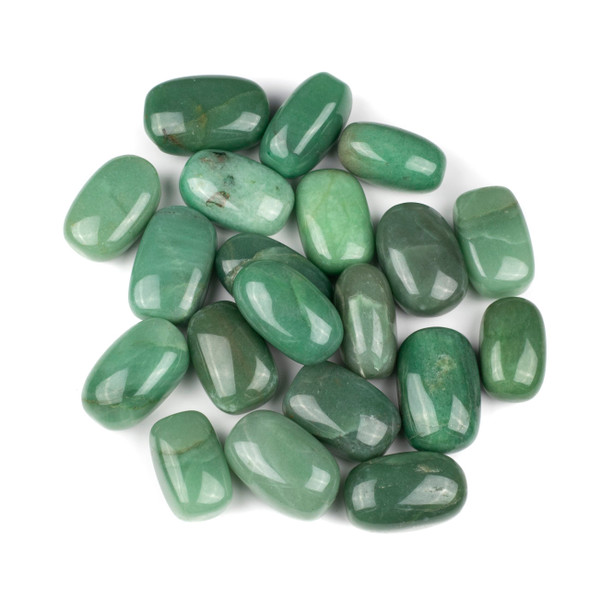 Green Aventurine Small Pebble Palm Stone - 1 per bag