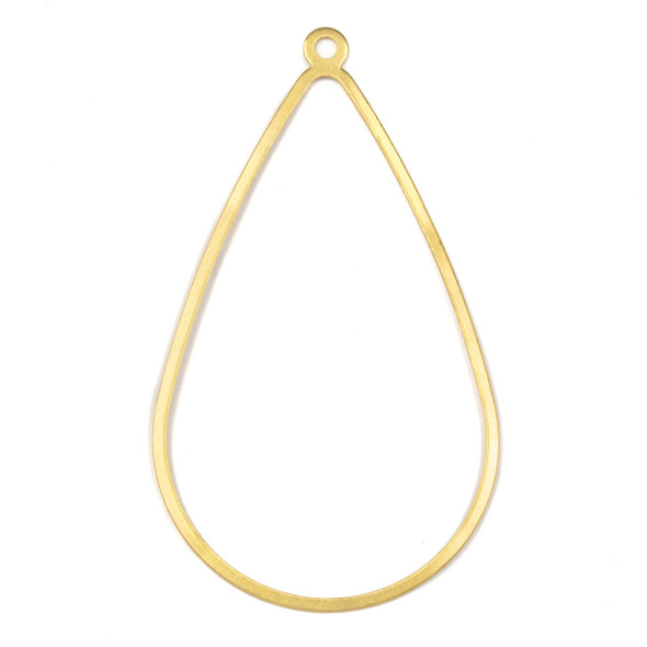 Coated Brass 37x65mm Large Teardrop Drop Components - 6 per bag - CTBXJ-053