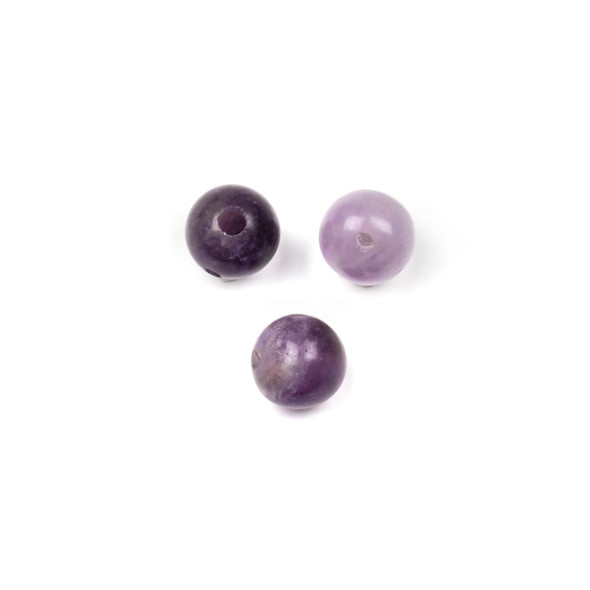 Matte Amethyst 10mm Guru/3 Hole Beads - 3 per bag