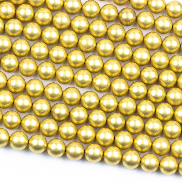 Round Raw Brass Beads - 4mm - 100 pieces