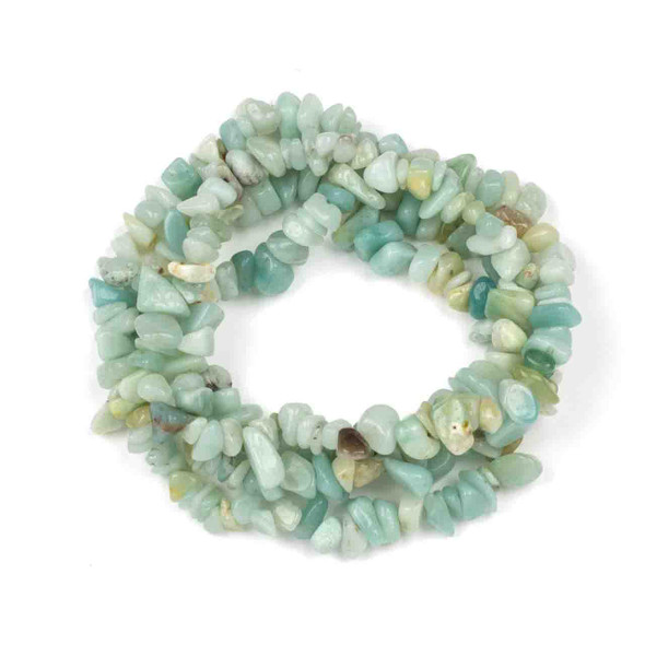 Multicolor Amazonite 5-8mm Chip Beads - 32" circular strand